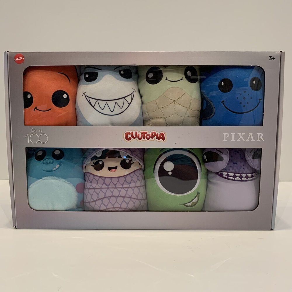 Mattel - Disney 100 x Pixar - Cuutopia 5" Squishy Plush - Set of 8 |BRAND NEW|